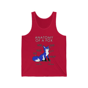 Fox Blue - Tank Top Tank Top Artworktee Red XS 