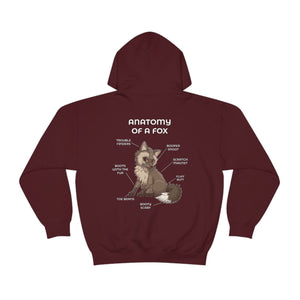 Fox Brown - Hoodie Hoodie Artworktee Maroon S 