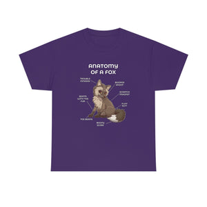 Fox Brown - T-Shirt T-Shirt Artworktee Purple S 