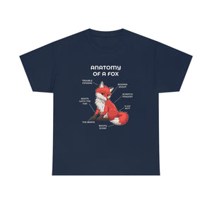 Fox Cherry - T-Shirt T-Shirt Artworktee Navy Blue S 