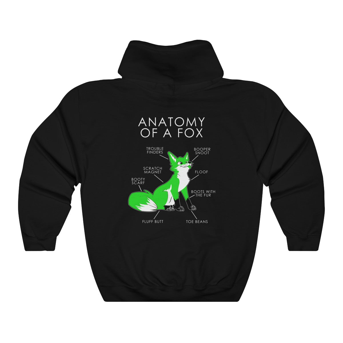 Fox Green - Hoodie Hoodie Artworktee Black S 