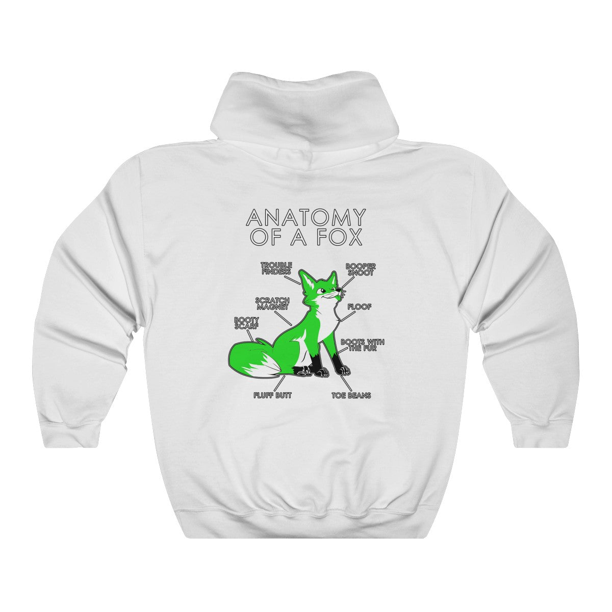 Fox Green - Hoodie Hoodie Artworktee White S 