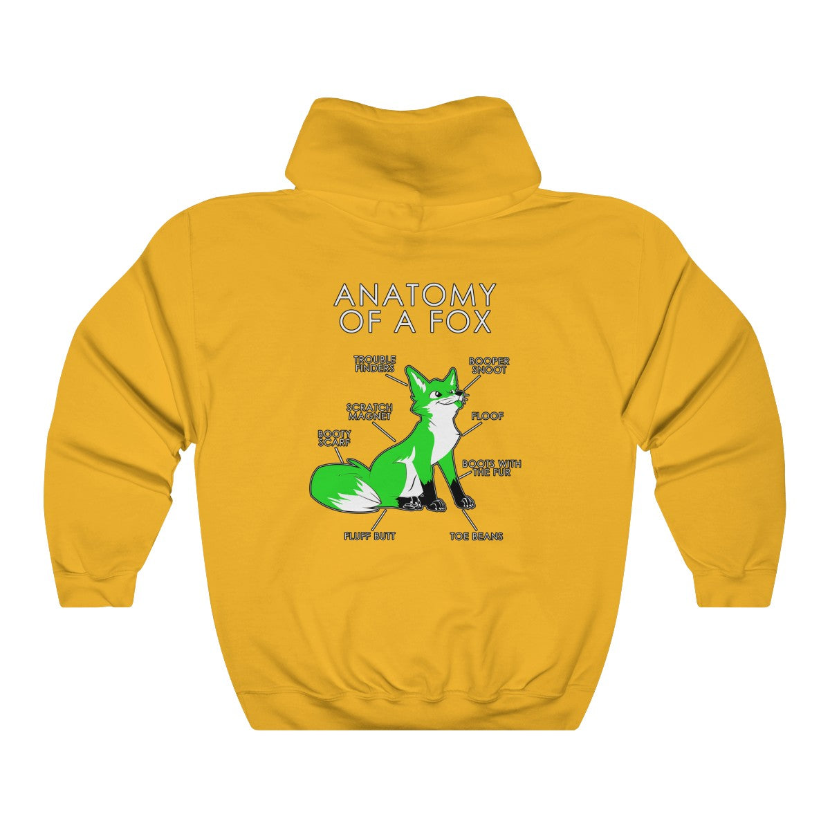 Fox Green - Hoodie Hoodie Artworktee Gold S 