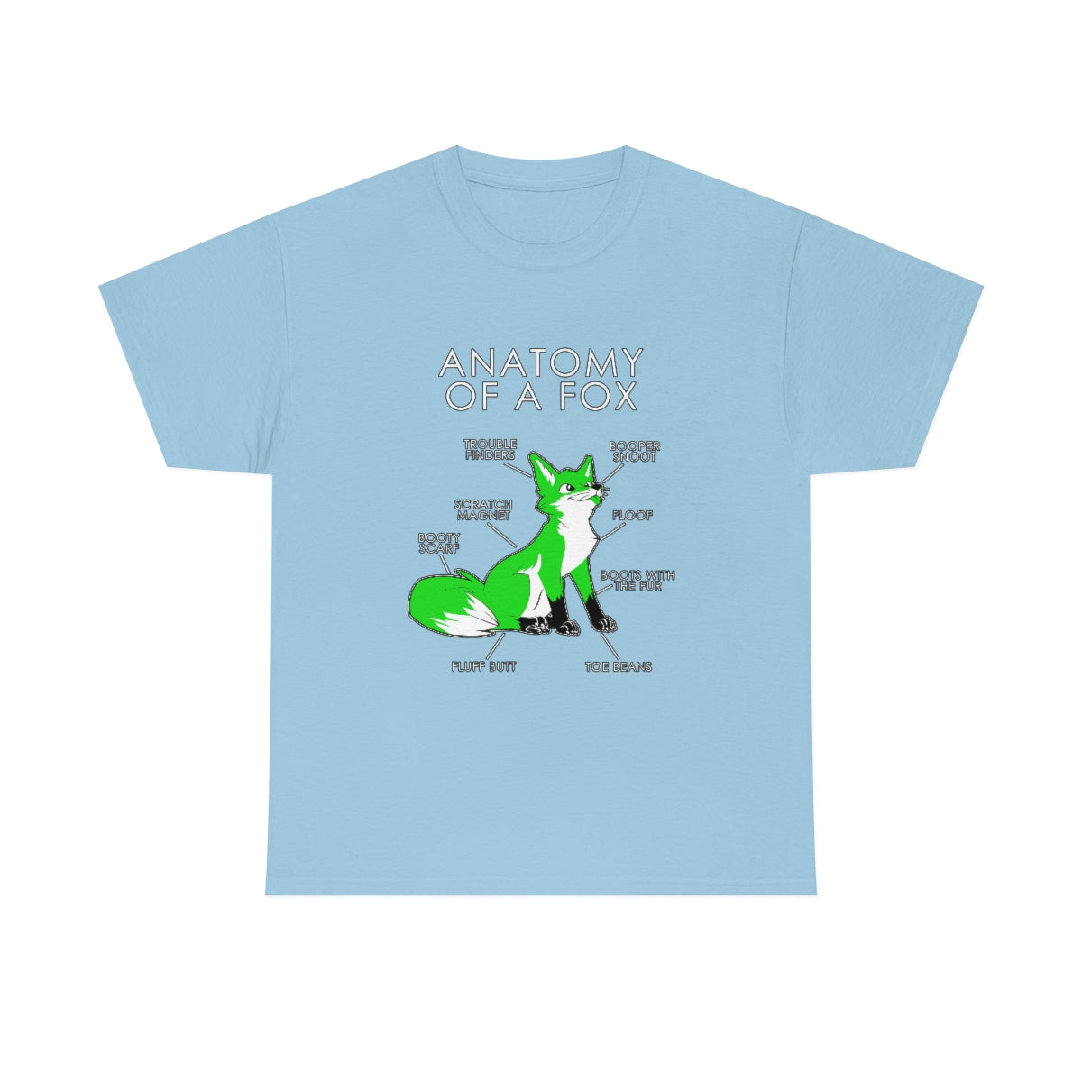 Fox Green - T-Shirt T-Shirt Artworktee Light Blue S 