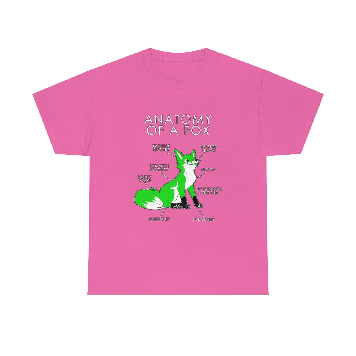 Fox Green - T-Shirt T-Shirt Artworktee Pink S 