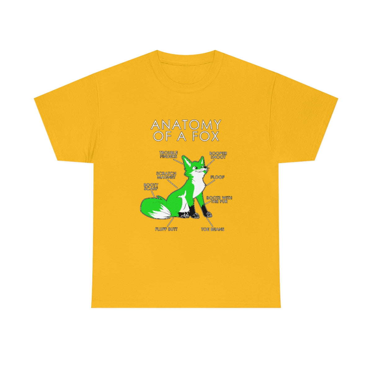 Fox Green - T-Shirt T-Shirt Artworktee Gold S 