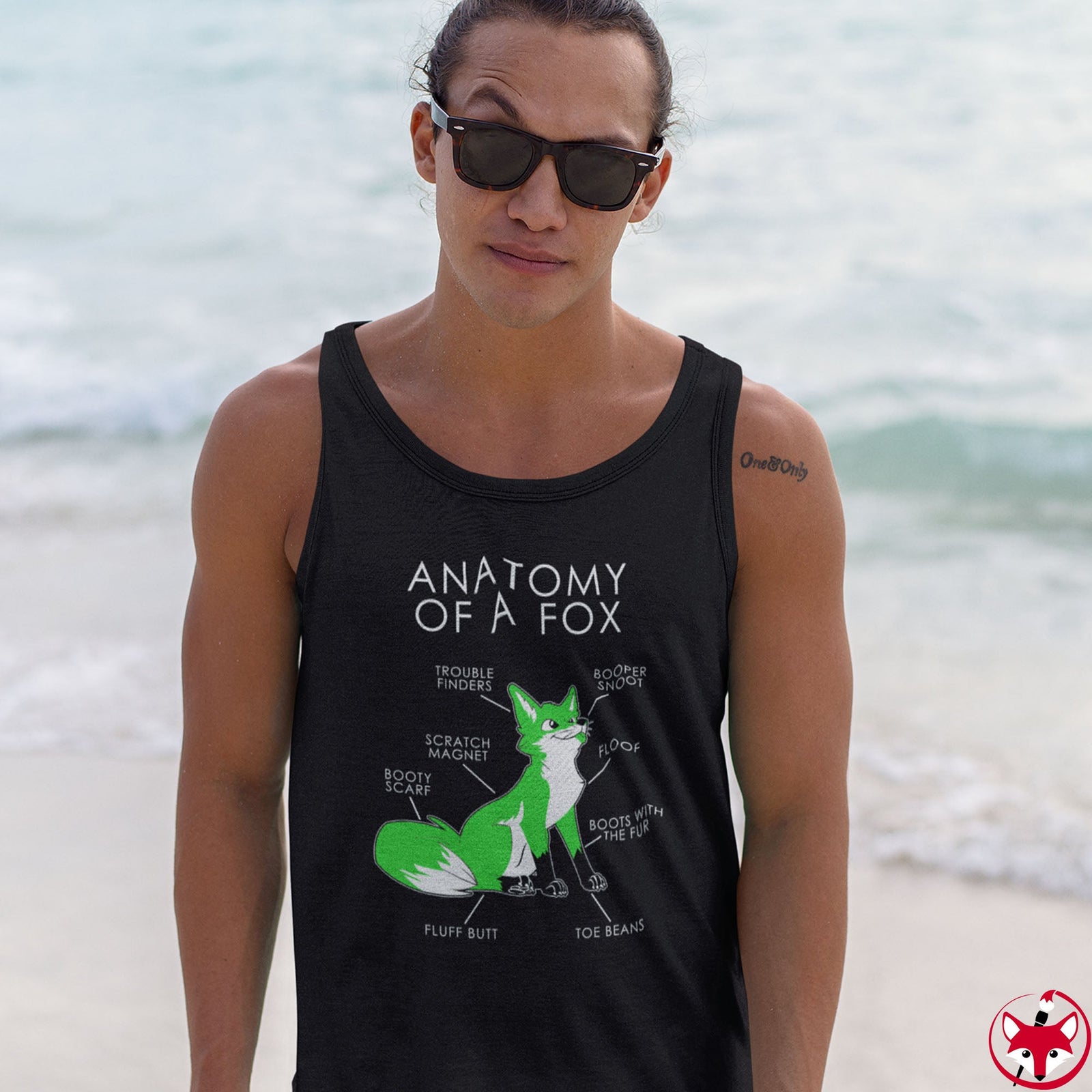 Fox Green - Tank Top Tank Top Artworktee 