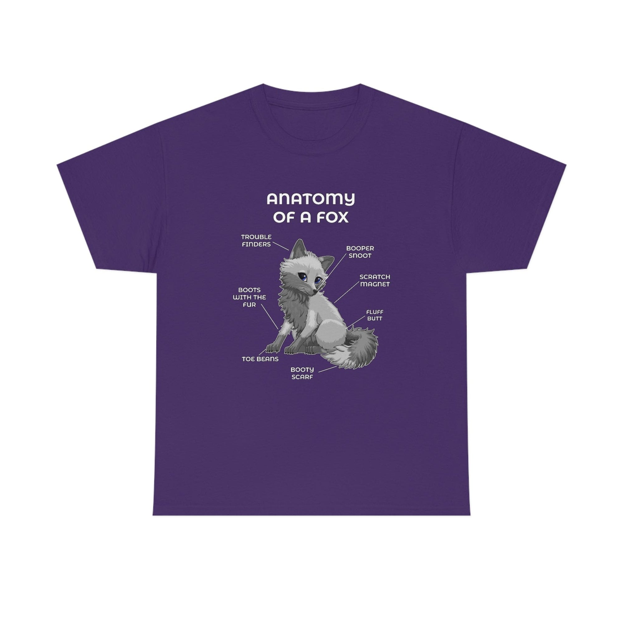 Fox Grey - T-Shirt T-Shirt Artworktee Purple S 