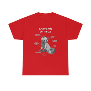 Fox Grey - T-Shirt T-Shirt Artworktee Red S 