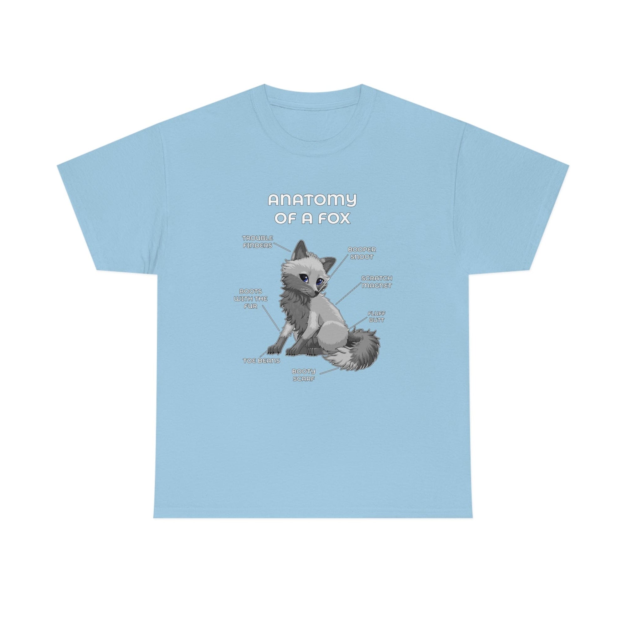 Fox Grey - T-Shirt T-Shirt Artworktee Light Blue S 