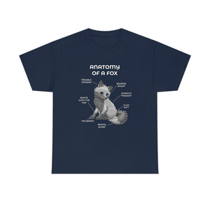 Fox Grey - T-Shirt T-Shirt Artworktee Navy Blue S 