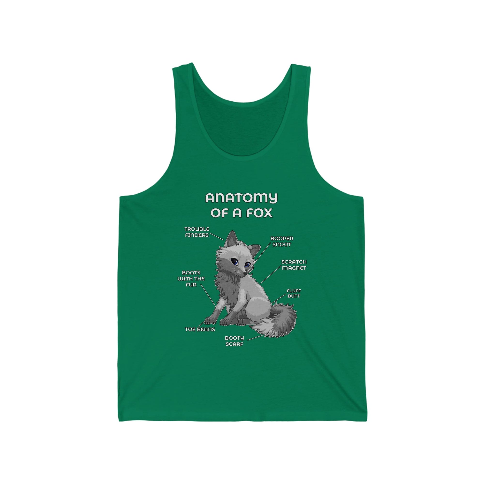 Fox Grey - Tank Top Tank Top Artworktee Green XS 