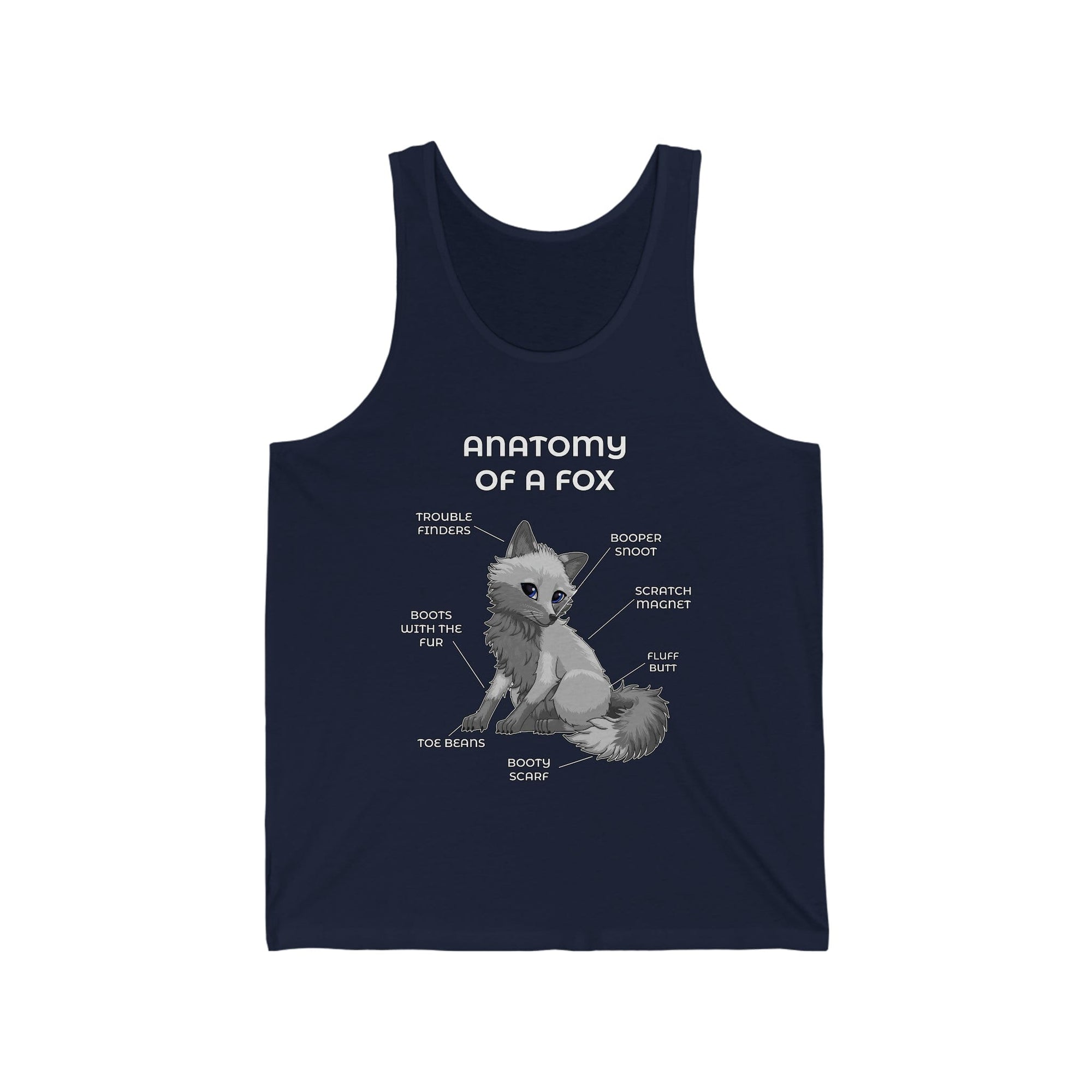 Fox Grey - Tank Top Tank Top Artworktee Navy Blue XS 