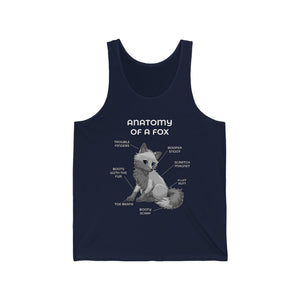 Fox Grey - Tank Top Tank Top Artworktee Navy Blue XS 