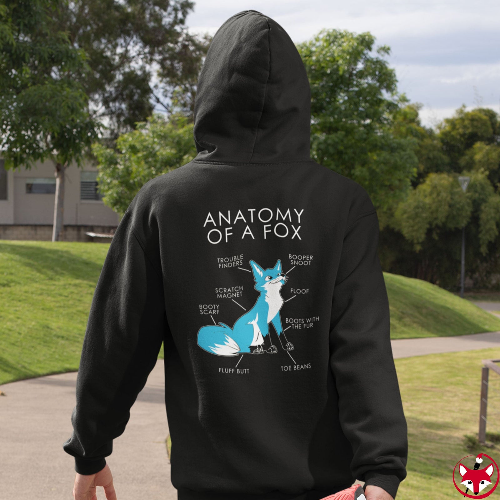 Fox Light Blue - Hoodie Hoodie Artworktee 