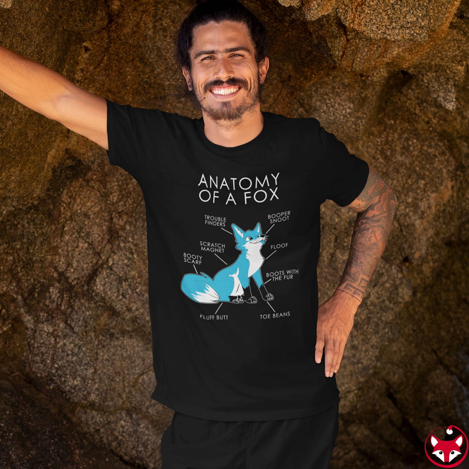 Fox Light Blue - T-Shirt T-Shirt Artworktee 
