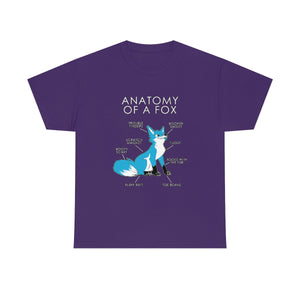 Fox Light Blue - T-Shirt T-Shirt Artworktee Purple S 