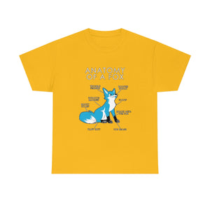 Fox Light Blue - T-Shirt T-Shirt Artworktee Gold S 