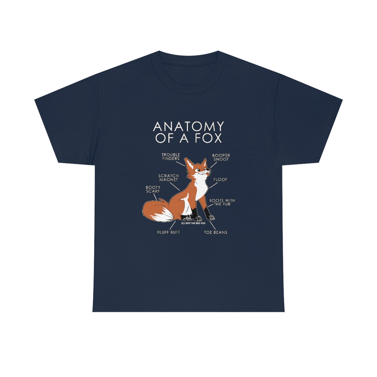 Fox Orange - T-Shirt T-Shirt Artworktee Navy Blue S 