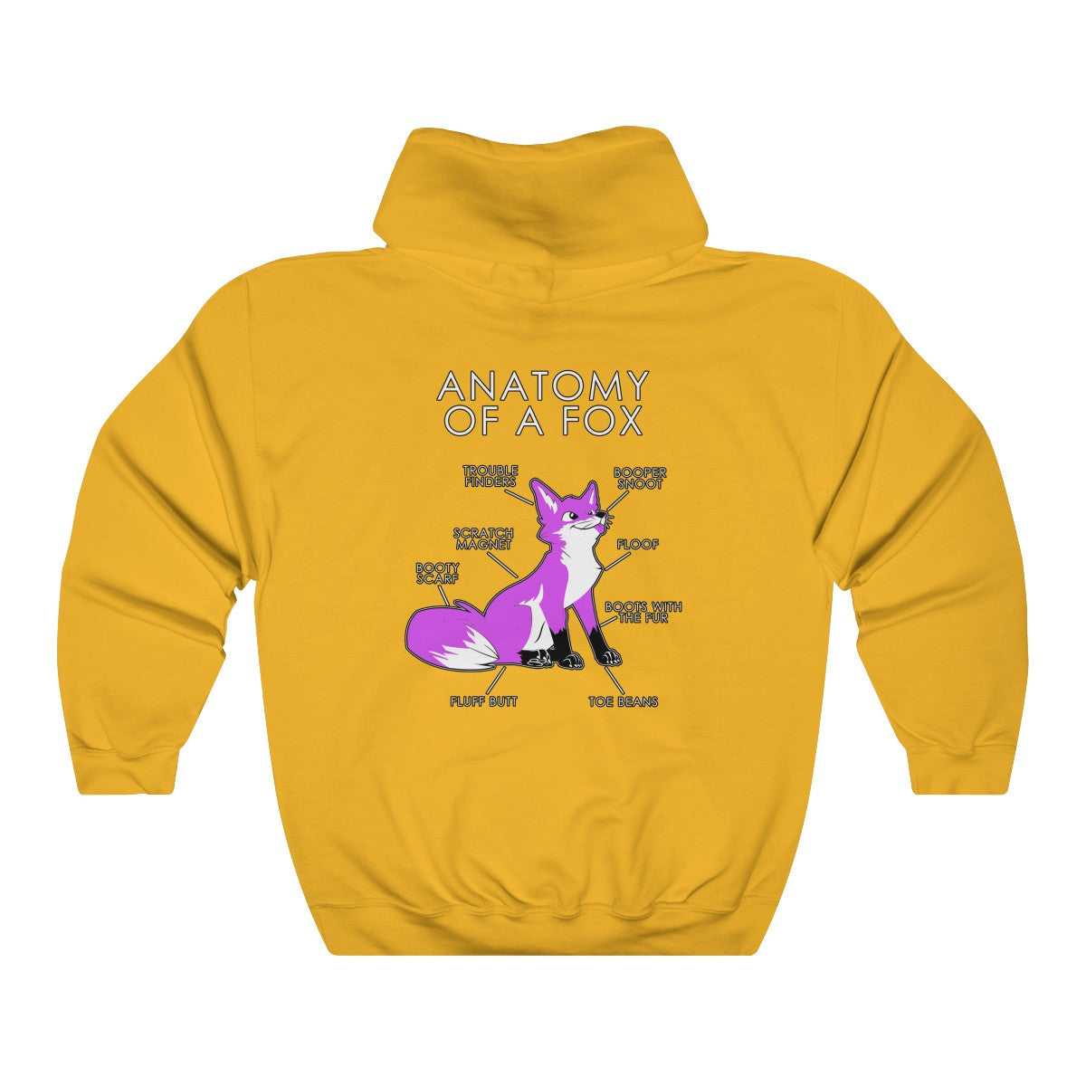 Fox Pink - Hoodie Hoodie Artworktee Gold S 