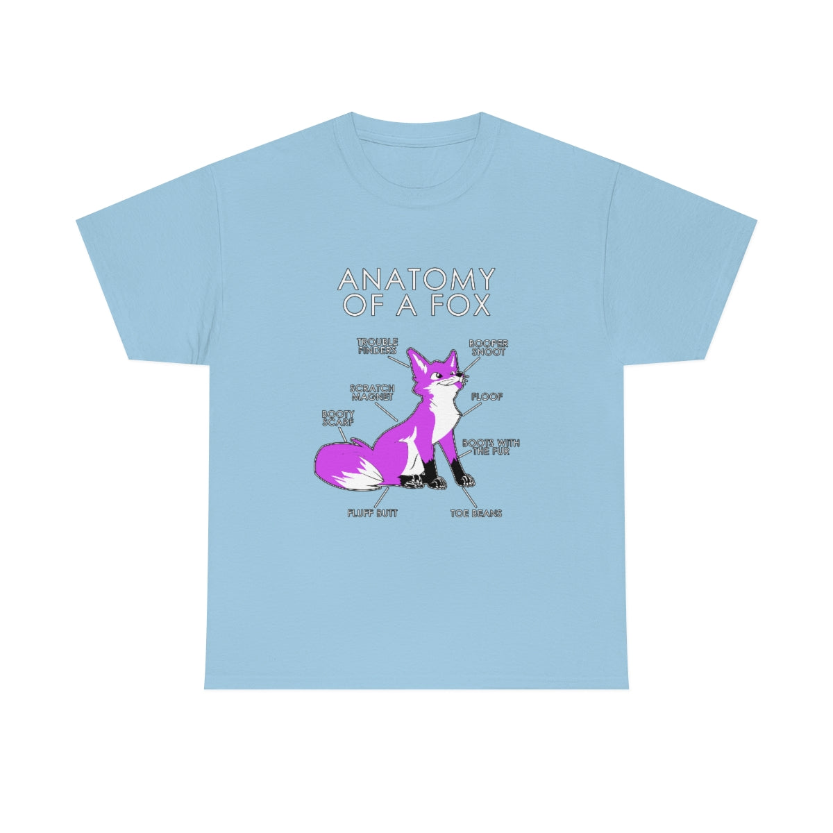 Fox Pink - T-Shirt T-Shirt Artworktee Light Blue S 
