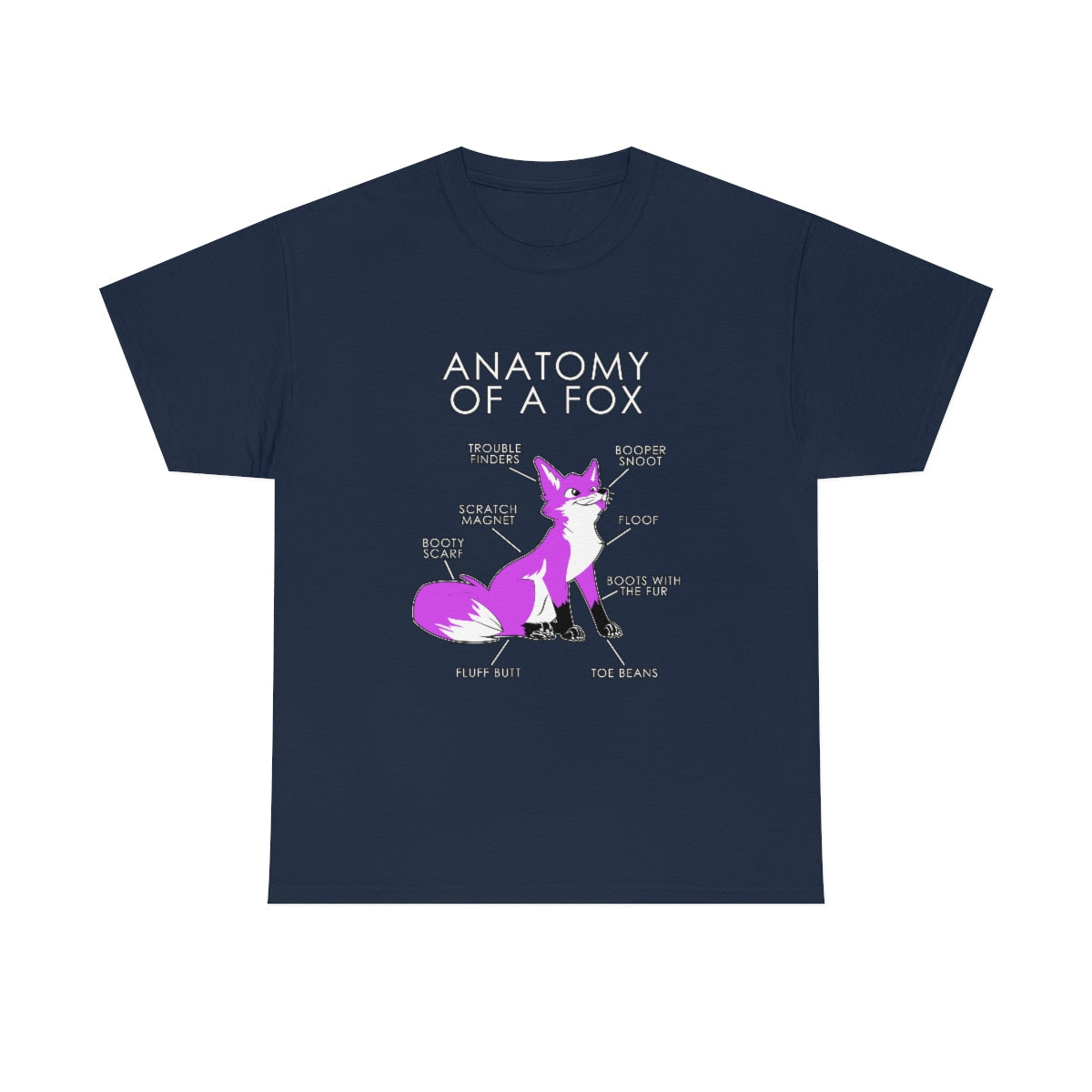 Fox Pink - T-Shirt T-Shirt Artworktee Navy Blue S 