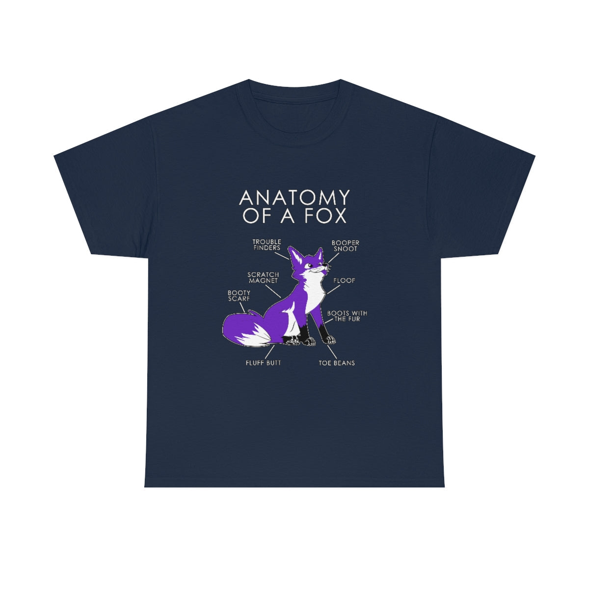 Fox Purple - T-Shirt T-Shirt Artworktee Navy Blue S 