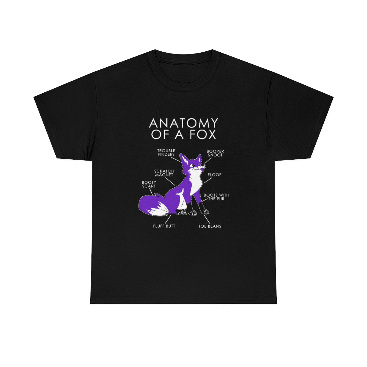 Fox Purple - T-Shirt T-Shirt Artworktee Black S 