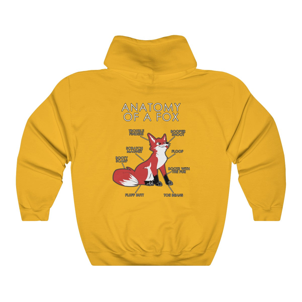 Fox Red - Hoodie Hoodie Artworktee Gold S 
