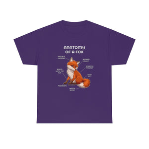 Fox Red - T-Shirt T-Shirt Artworktee Purple S 