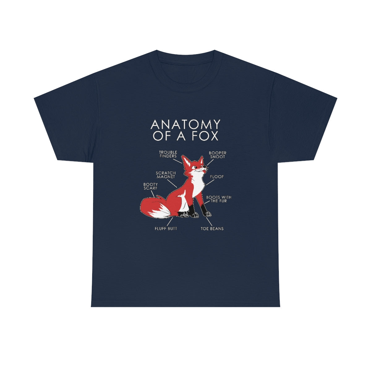 Fox Red - T-Shirt T-Shirt Artworktee Navy Blue S 