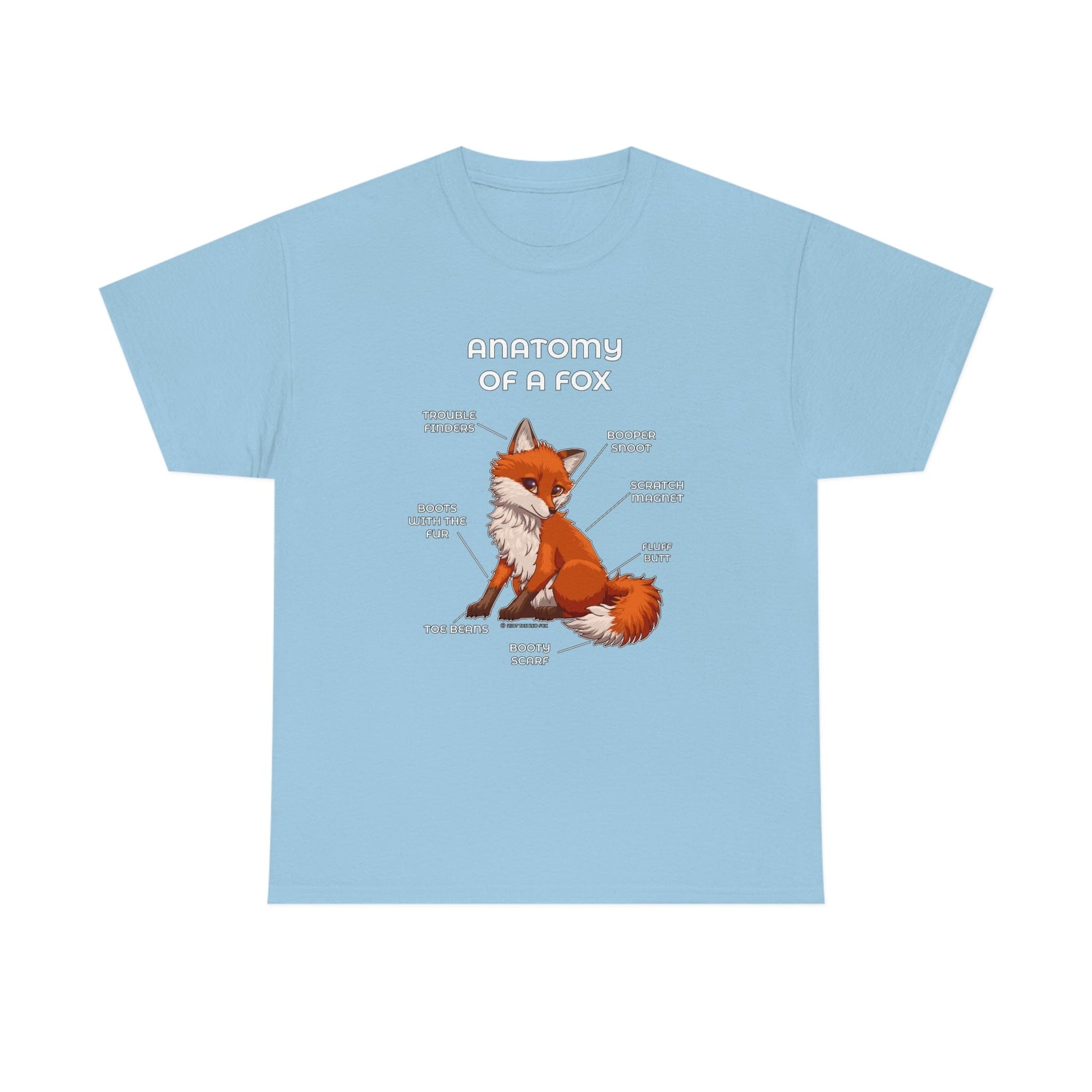 Fox Red - T-Shirt T-Shirt Artworktee Light Blue S 