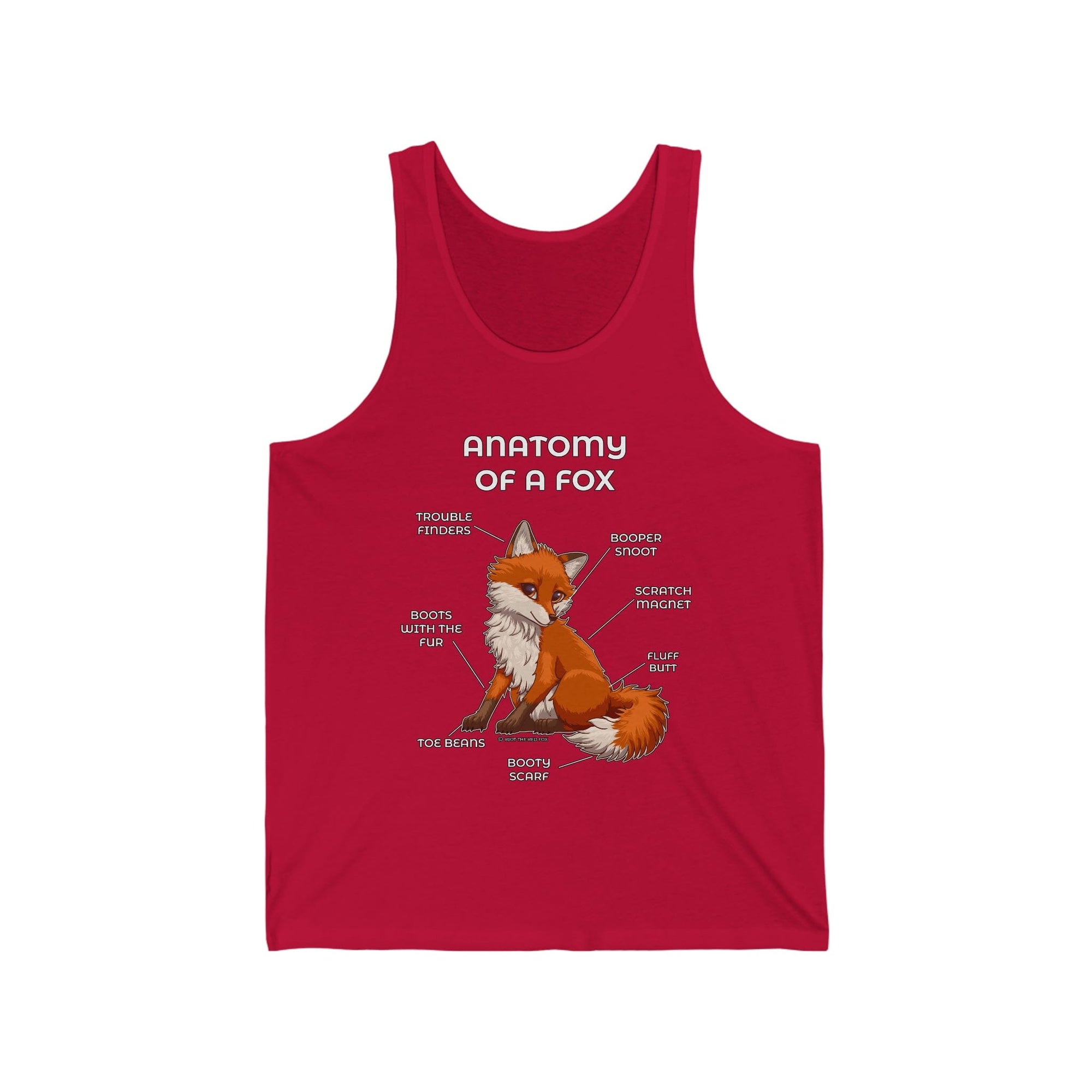 Fox Red - Tank Top Tank Top Artworktee Red XS 