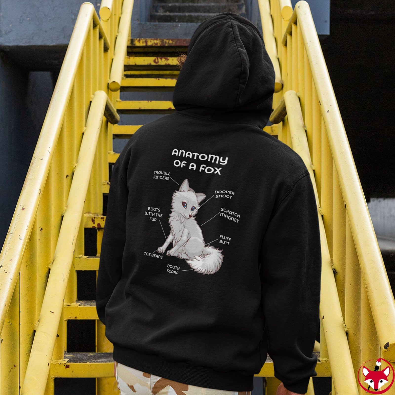 Fox White - Hoodie Hoodie Artworktee 