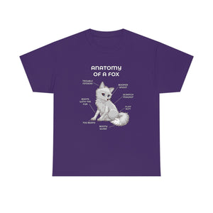 Fox White - T-Shirt T-Shirt Artworktee Purple S 