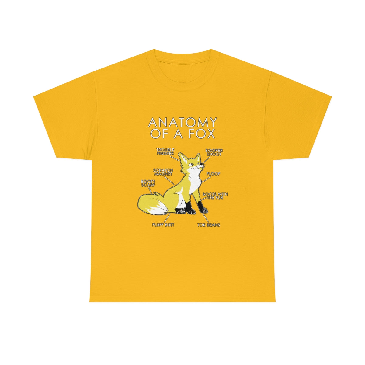Fox Yellow - T-Shirt T-Shirt Artworktee Gold S 