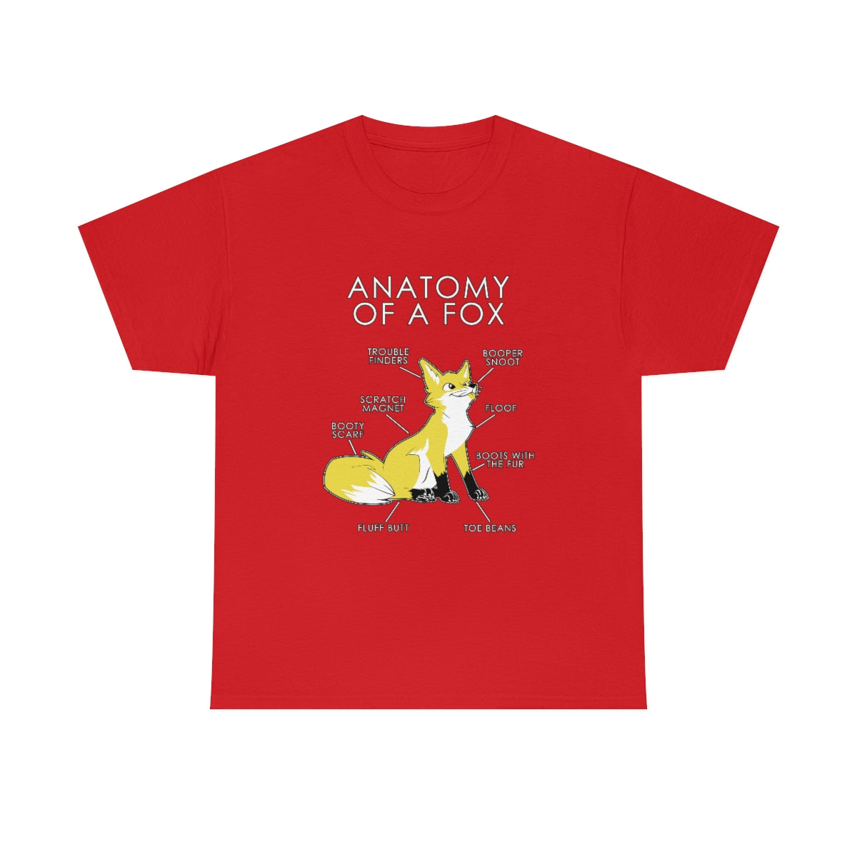 Fox Yellow - T-Shirt T-Shirt Artworktee Red S 