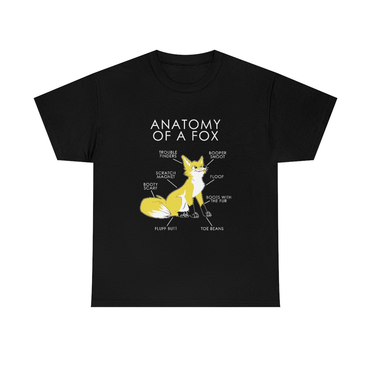Fox Yellow - T-Shirt T-Shirt Artworktee Black S 