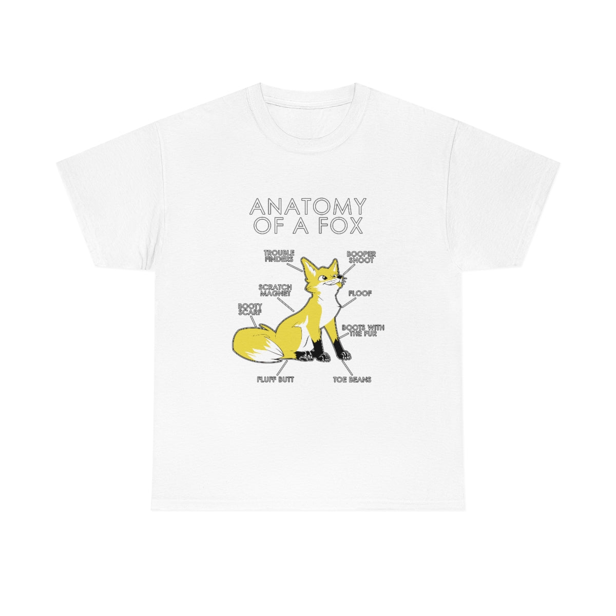 Fox Yellow - T-Shirt T-Shirt Artworktee White S 