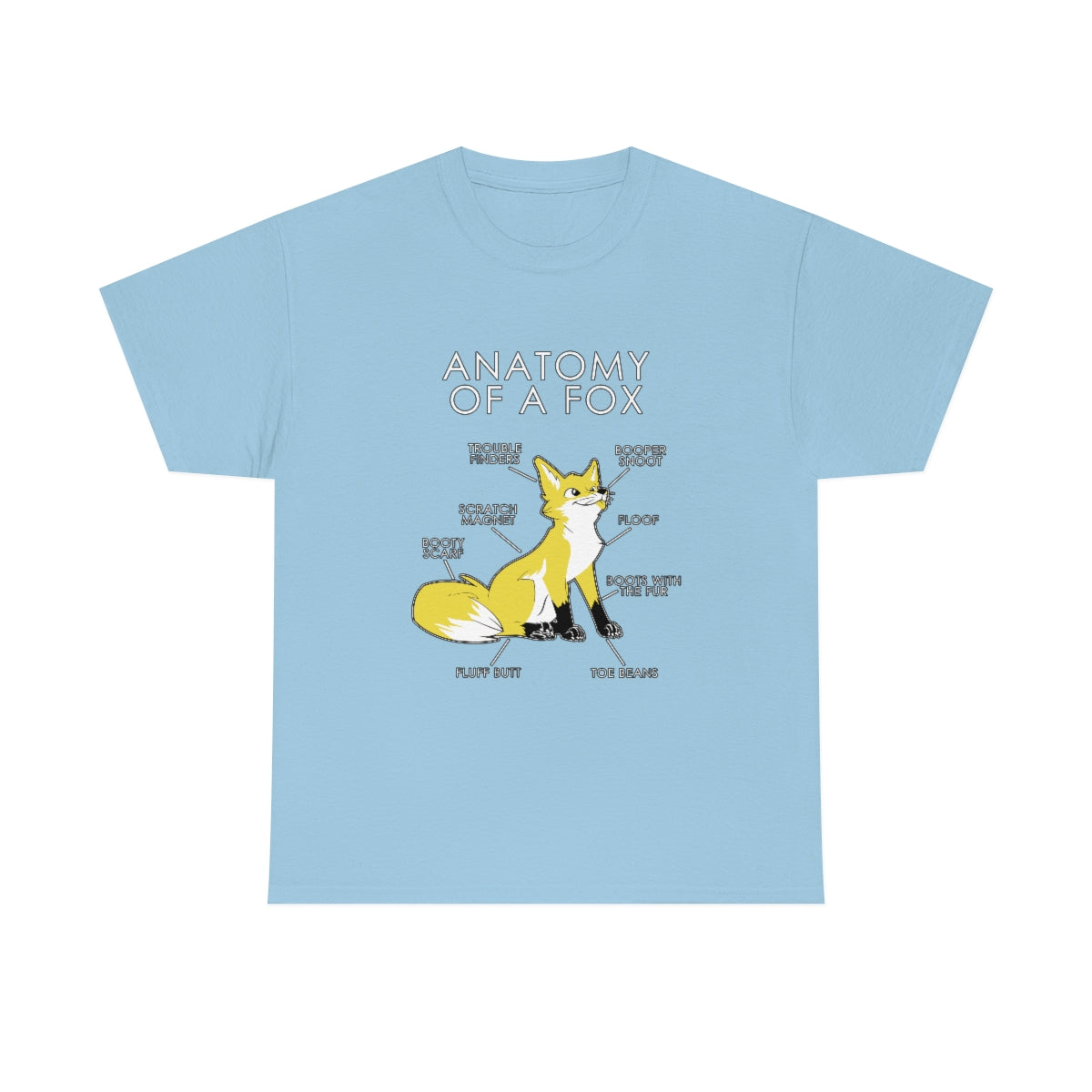 Fox Yellow - T-Shirt T-Shirt Artworktee Light Blue S 