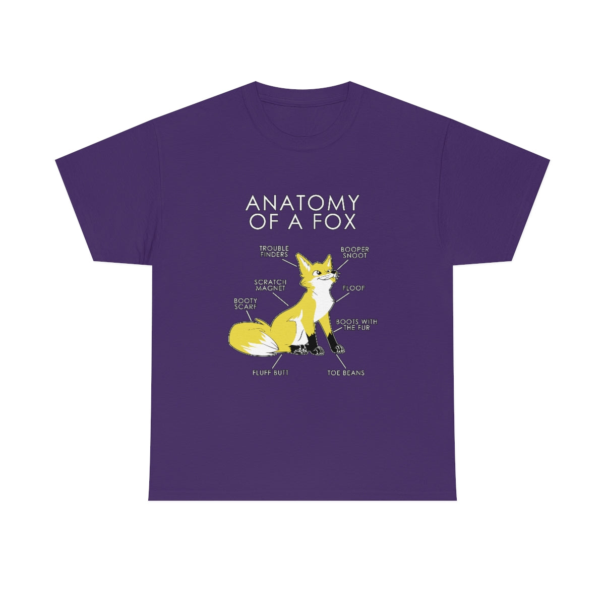 Fox Yellow - T-Shirt T-Shirt Artworktee Purple S 