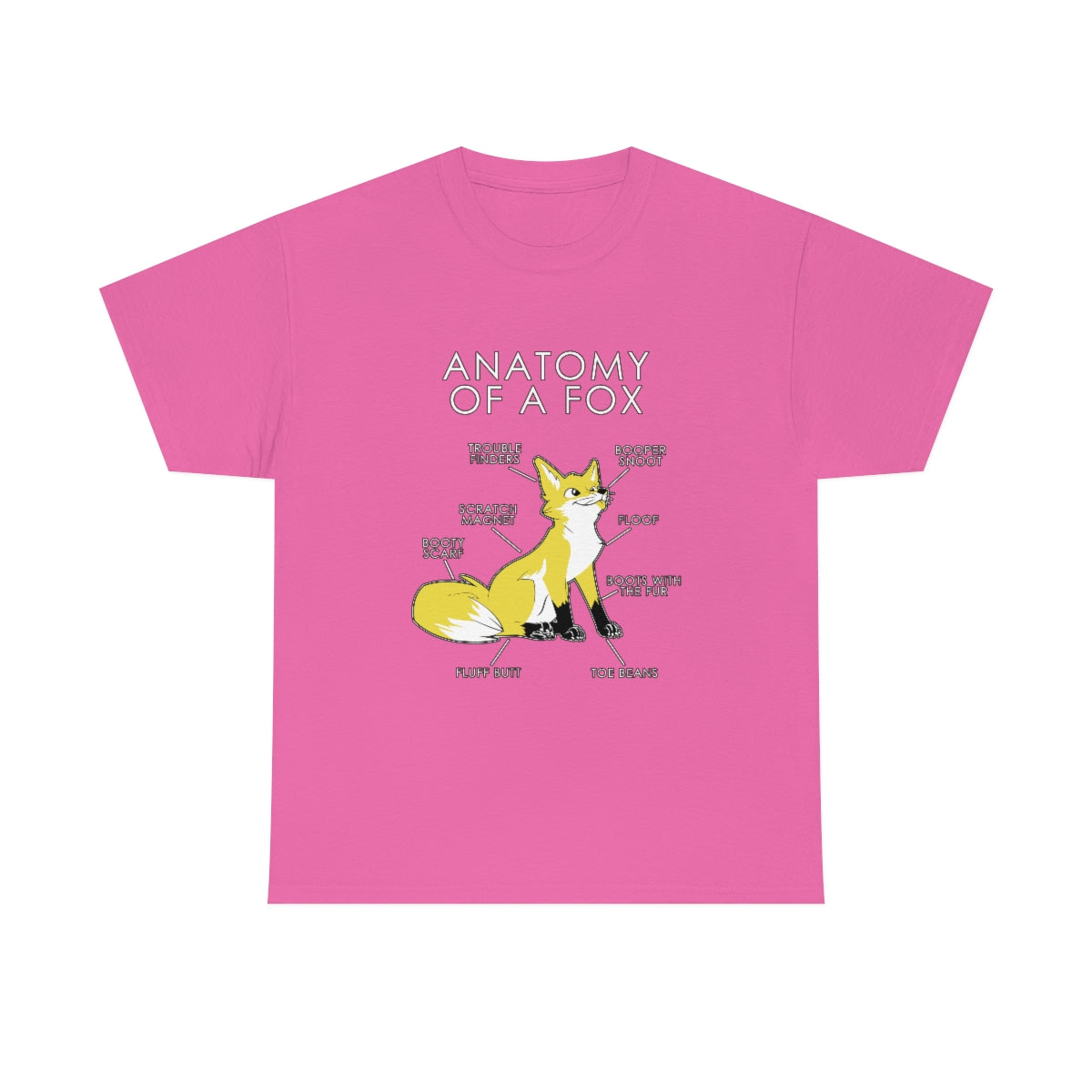 Fox Yellow - T-Shirt T-Shirt Artworktee Pink S 