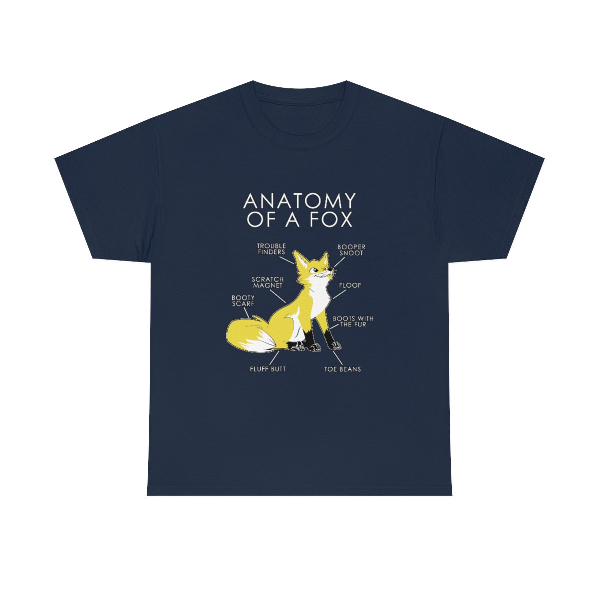 Fox Yellow - T-Shirt T-Shirt Artworktee Navy Blue S 