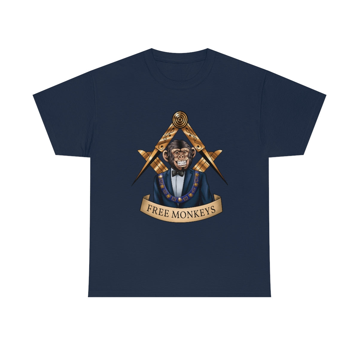 Free Monkeys - T-Shirt T-Shirt Artworktee Navy Blue S 