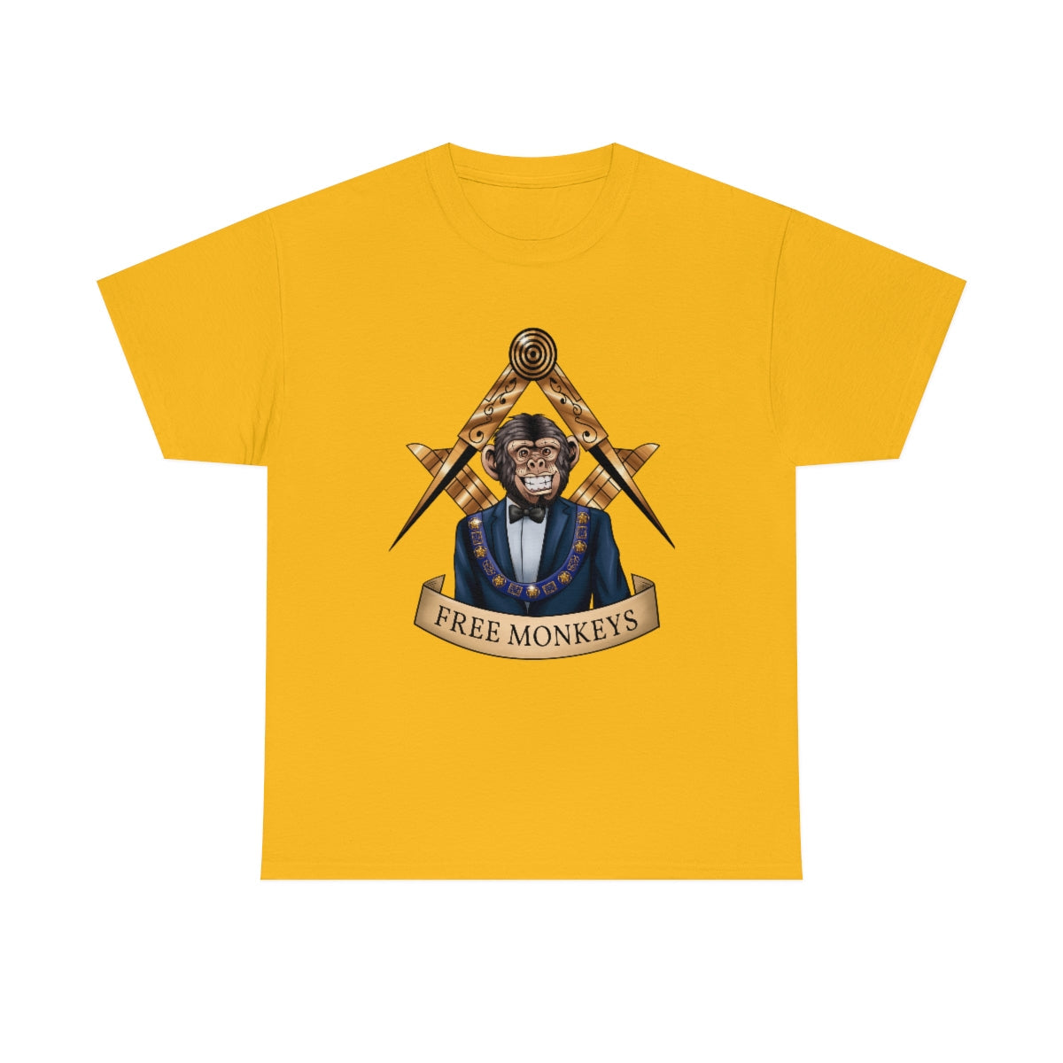 Free Monkeys - T-Shirt T-Shirt Artworktee Gold S 
