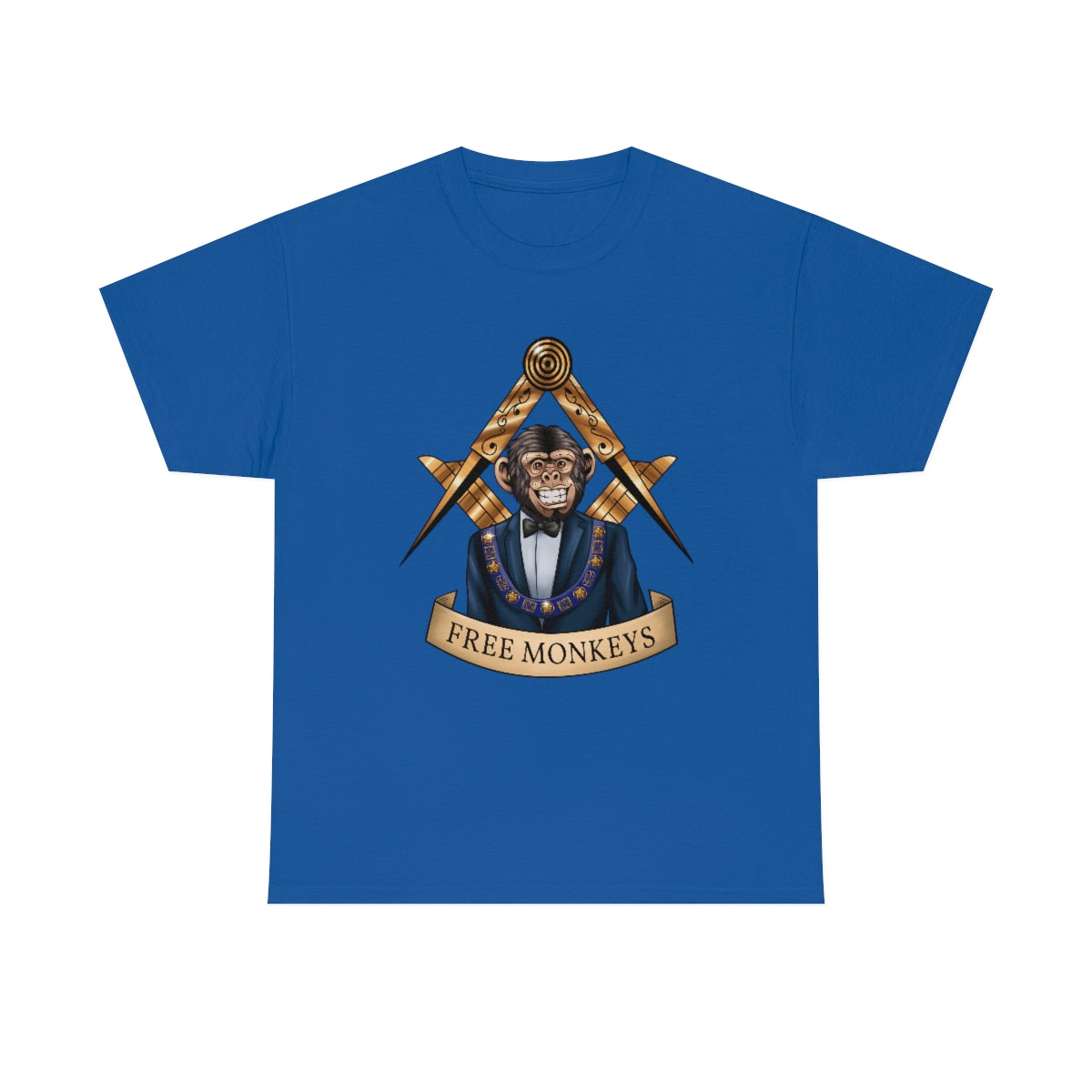 Free Monkeys - T-Shirt T-Shirt Artworktee Royal Blue S 