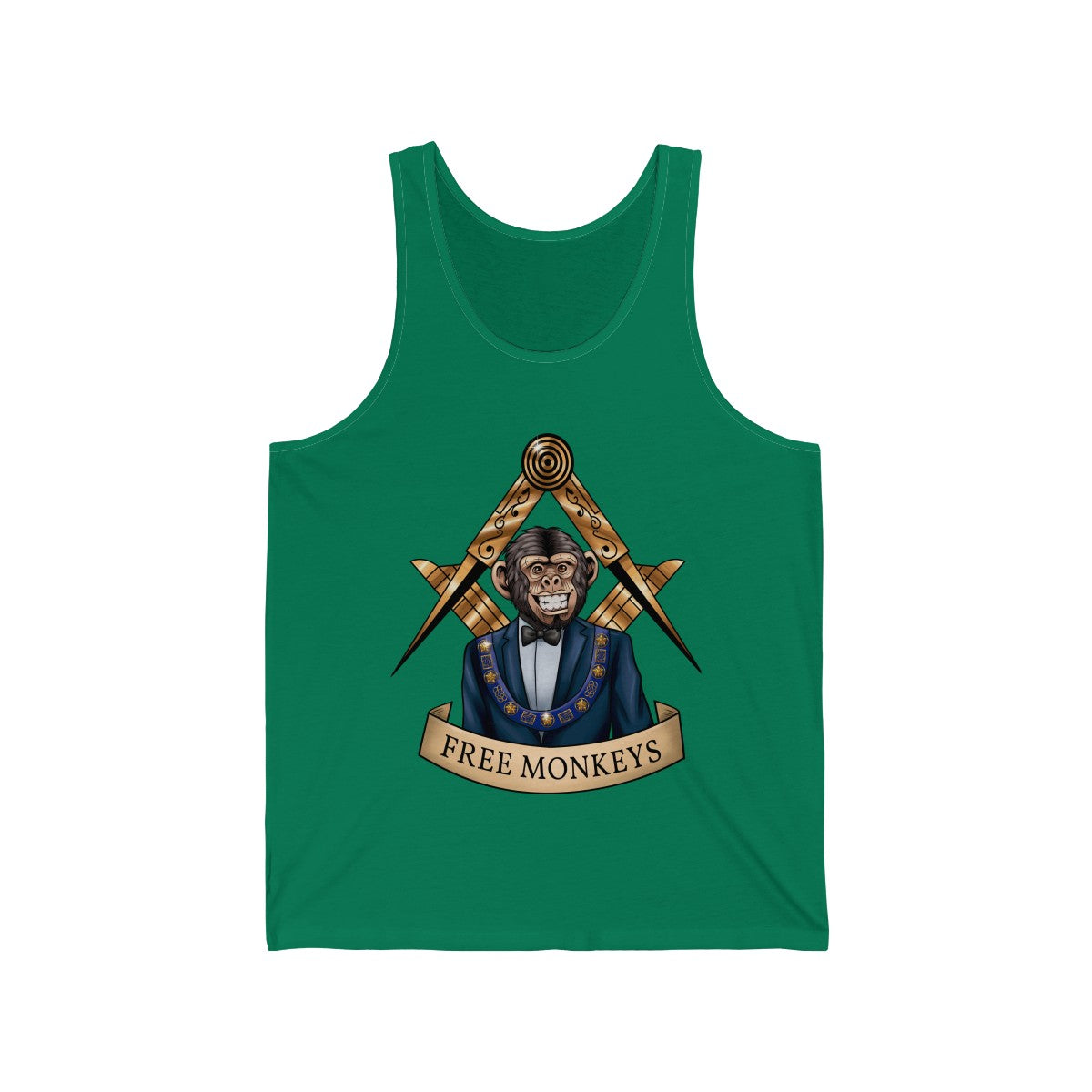 Free Monkeys - Tank Top Tank Top Artworktee Green XS 