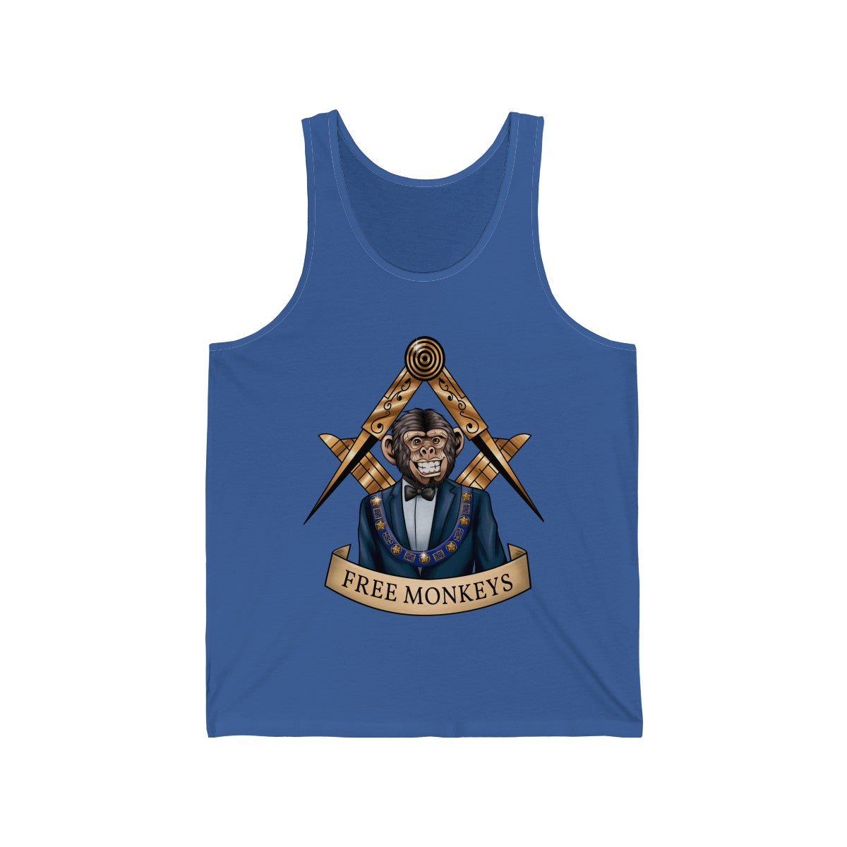 Free Monkeys - Tank Top Tank Top Artworktee Royal Blue XS 