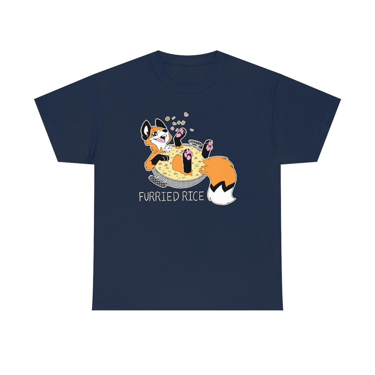 Furried Rice - T-Shirt T-Shirt Crunchy Crowe Navy Blue S 