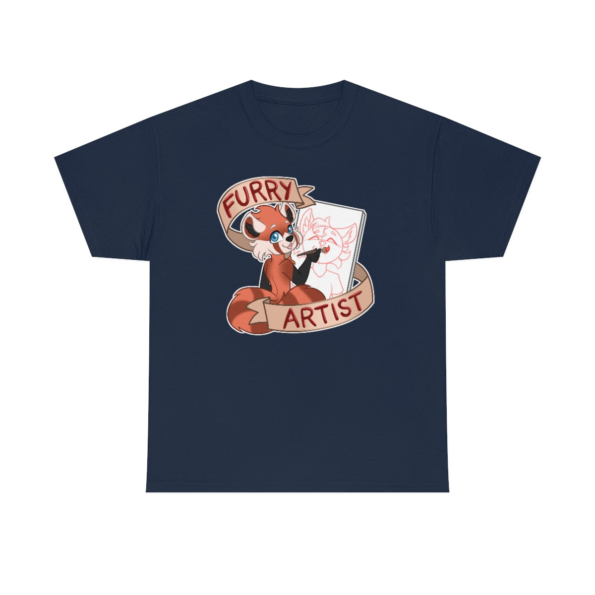 Furry Artist - T-Shirt T-Shirt Artworktee Navy Blue S 